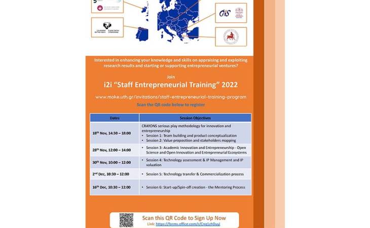 i2i_Πρόγραμμα Επιχειρηματικής Εκπαίδευσης Προσωπικού (Staff Entrepreneurial Training Programme)