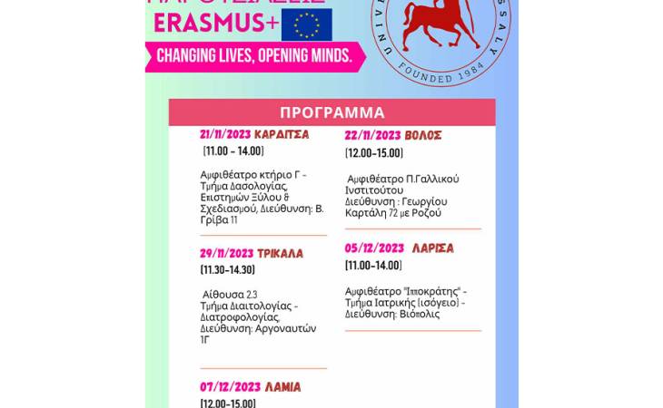 Ενημερωτικές Παρουσιάσεις Erasmus+