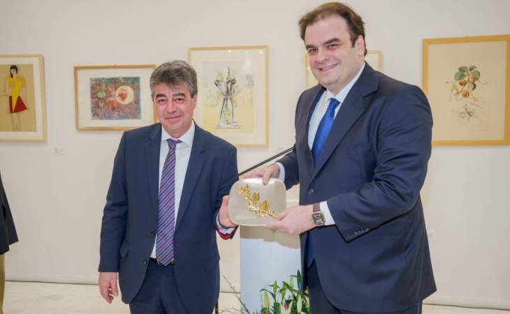 Ο Πρύτανης Χ. Μπιλλίνης και ο Υπουργός Παιδείας Κ. Πιερρακάκης